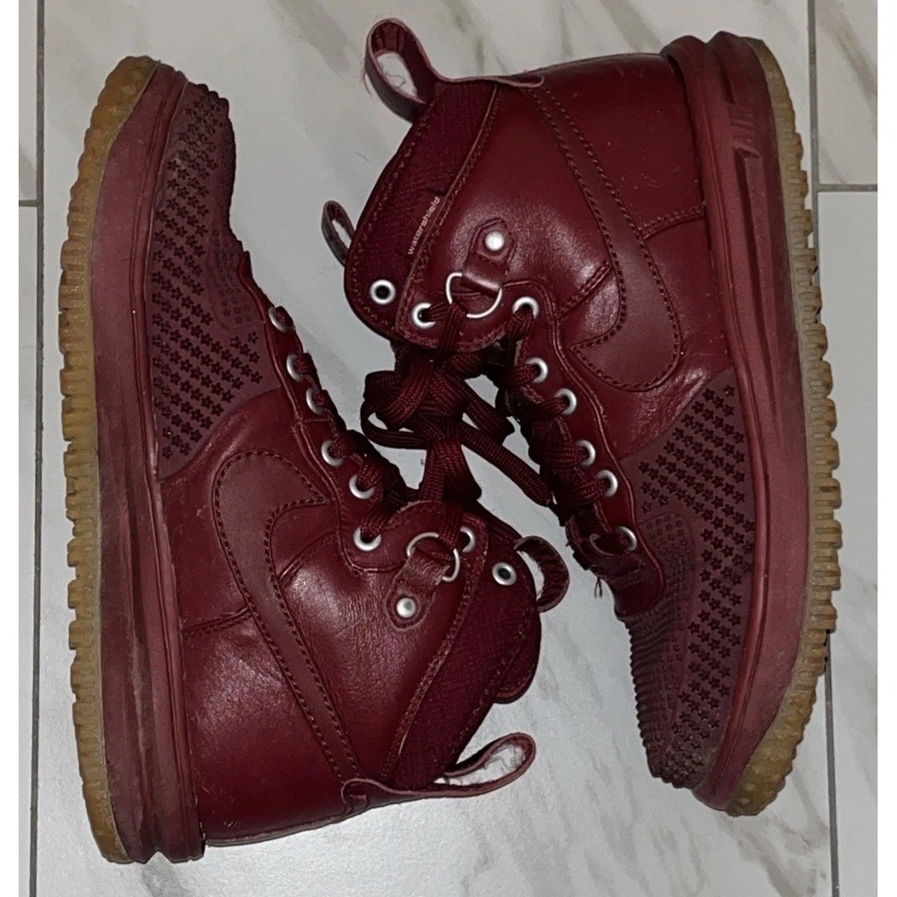 Nike Lunar Force 1 DuckBoots‎ Men's 8.5 Team Red Leather Waterproof - Picture 3 of 13